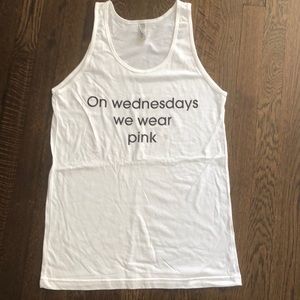 On wednesdays we wear pink tank